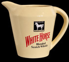 Vintage White Horse Scotch Whisky Ceramic Pitcher   Advertising Barware