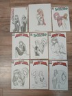 Spiderman Mary Jane Watson Original  Sketch Cover Art Drawings   14 Prints