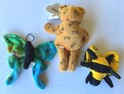 Muhammad Ali Salvino s Bammers Plush Set Of 3 Bear  Butterfly  Bee  tags - Goat