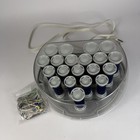 Remington Mist Regular Electric Steam Rollers Hair Setter White Blue Curlers Set