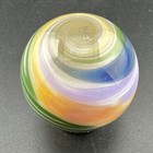 Contemporary Handmade Art Glass Marble 1 04  Swirl Mib Green Blue Purple Amber