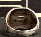 Vintage Sterling Silver Usn Symbol Ring S - 9 75  Ah127