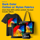 Iron-on Heat Transfer Paper For Dark Fabric 10 Pack 8 5 x11 7  T-