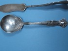 1847 Rogers Bros Vintage Grapes Silver Plate Berry Serving Spoon   Butter Knife