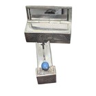 Unbranded 800 Silver Engraved Lipstick Case With Mirror Blue Calcedony Vintage