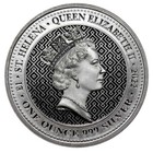 2022 U k  1 Pound St  Helena Queen   s Virtues Truth  999 1 Oz Silver Coin Bril   