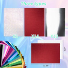 30 Pack Metallic Glitter Cardstock Paper Sheets  8  X 12  Color Foil Mirror Shim