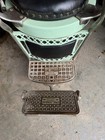 Antique Barber Shop Chair Koken Paidar Cast Barbershop 1900s Seat Vtg Teal Green