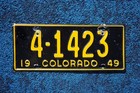1949 Colorado License Plate