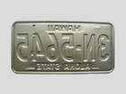 1969 Hawaii Aloha State Passenger License Plate Good Original Condition 3n-5645
