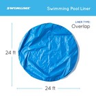 Swimline Li244820 24  Solid Blue Round Above Ground Swimming Pool Overlap Liner