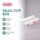 Sterilite Small Clip Box Clear Storage Bins Tote Container W  Latching Lid  6 Ct