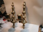 Vintage Solid Brass Wall Sconce Candle Holders Set Of 2 Scrolled Arm Gold Decor
