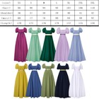 Medieval Victorian Gown Maiden Dress Cosplay Costume Halloween Fancy Maxi Skirt