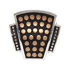 Laurey Alhambra 1 3 8  Two-tone Dotted Cabinet Knob Black And Gold 11609