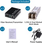 Pair 1 25gbps Bidi Gigabit Multi-mode Fiber Ethernet Media Converter Sfp Lc 550m