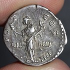Emperor Antoninus Pius Denarius 145ad Liberalitas Ancient Rome Silver Coin Toned
