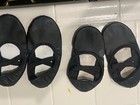 Black Unisex Ballet Slippers  Good For Boys With Elastic Straps - 2 Pairs