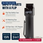 Mace 3-in-1 Pepper Spray Police Strength Oc Tear Gas Uv Dye Flip Top 18g