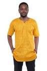 Mustard African Embroidered Men s Top  Dashiki  Cotton  Sizes S   5xl  Fast Shippi