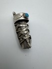 Rare Navajo Sterling Silver Turquoise Cradle Brooch