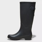 Women s Wide Width River Tall Rain Boots - A New Day Black
