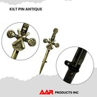 Kilt Pin Scottish Highland St Andrew Kilt Pins 4  Antique Finish Brass New Aar