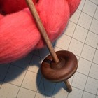   Bottom  Whorl Drop Spindle Spinning Roving Yarn Sca 12 x 2  Walnut Finish  