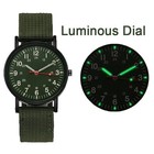 Men s Military Army Luminous 24 Hours Dial Nylon Strap Date Quartz Wrist Watch    