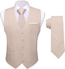 Men s V-neck Formal Vest And Tie Set Slim Fit Waistcoat For Wedding Business