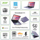 Acer 15 6 chromebook 315 Laptop Intel Celeron N4500 4gb Ram 64gb Ssd Refurbished