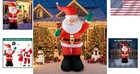 Christmas Inflatables  6 Ft Santa With Led Lights For Indoor outdoor Festivities