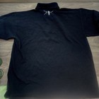 Vintage Metallica Band Polo Shirt Size Xl Black Embroidered Logo Coffin Pique