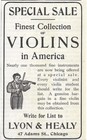 Lyon   Healy - Chicago Building Violin - 1904 - 1915 Ad Lot Antique Music Decor