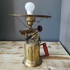 Unique Vintage Steampunk Blow Torch  Electric Lamp Light Works 13  Base No Shade