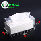 Square Clear Acrylic Tissue Box  Box Covers Rectangular  Bathroom Facial Napkin