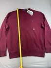 Polo Ralph Lauren Men s Maroon Crew Neck Pullover Sweater Large Sweatshirt New