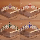 Bridal Headwear Purple-colour Women s Grand Party Crown Birthday Tiaras