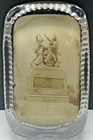 Antique Glass Paperweight Chicago Fort Dearborn Massacre Monument Ac Bosselman