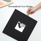 Large Self Adhesive Photo Album With Window 11x10 6 40 Pages Black
