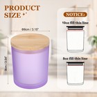 10oz Glass Candle Jars With Bamboo Lids For For Candle Making  Matte Purple