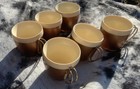 Vintage Set Of 6  Nfc Coffee Cups Mid-century Modern  Insulated  Metal Handles