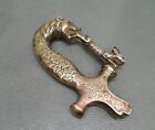 Vintage Beautiful Engraved Lion Hunting Dear Brass Sword Handle hilt Collectible