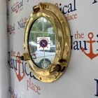 24 brass Porthole Mirror  Polished Finish  Nautical Wall Decor  Ship Window Gift