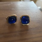 Vintage Men Cufflinks 4 Pair Of Shirt Suit Cuff Links Classic Black Blue Gold  