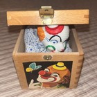 Vintage Clown Jack-in-the-box Wooden Box Made In Germany 8344 Egglham Eichhorn