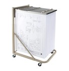 Brooksidedesign Heavy Duty Mobile Blueprint Storage Rack With 12 Pivot Brackets