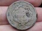 1840 Braided Hair Large Cent Penny- Small Date  Good Details  Brown