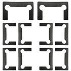 10pcs Glass Shower Door Hinge Gasket Replacement Kit Plastic Anti-slip Black