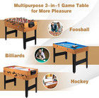 48 Inch Multi Game Table  3-in-1 Adult Size Foosball  Pool Table  Slide Hockey T